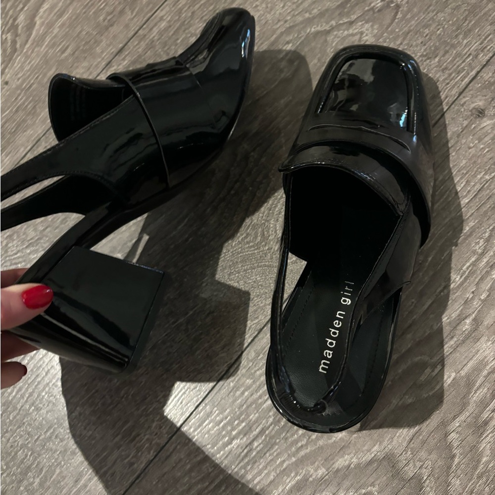 Madden Girl Black Patent Leather Heels